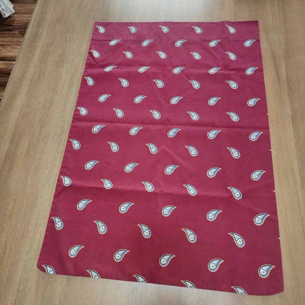 Dan River Single Red‎ Paisley Pillowcase Vintage 90's Trending